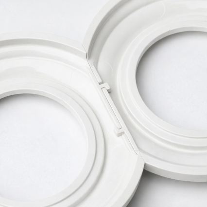 Kliklap - Retro eenpolige schakelaar nr. 1 en stopcontact 230V met afdekraam, sneeuwwit