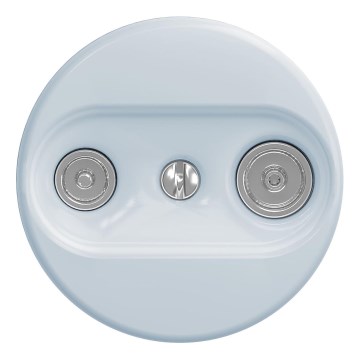 Kliklap - Retro eindstopcontact TV+R (zonder frame) blauw