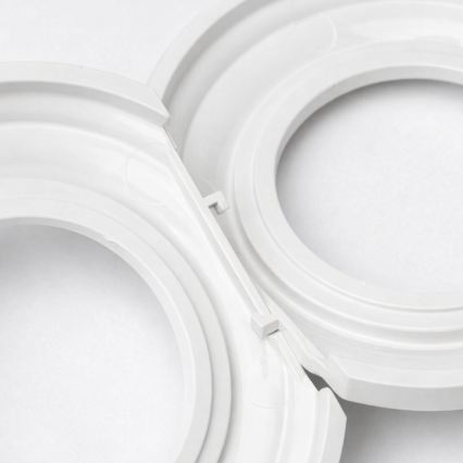 Kliklap - Retro eindstuk, keramisch wit