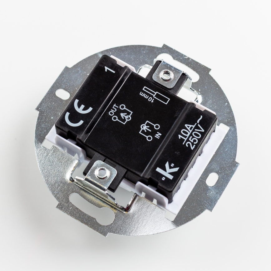 Kliklap - Retro enkelpolige schakelaar zonder frame nr. 1 grijs