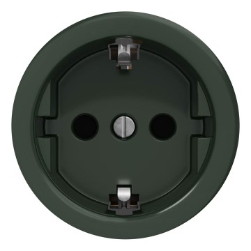 Kliklap - Retro huishoudelijke wandcontactdoos zonder afdekraam, SCHUKO 230V/16A, groen