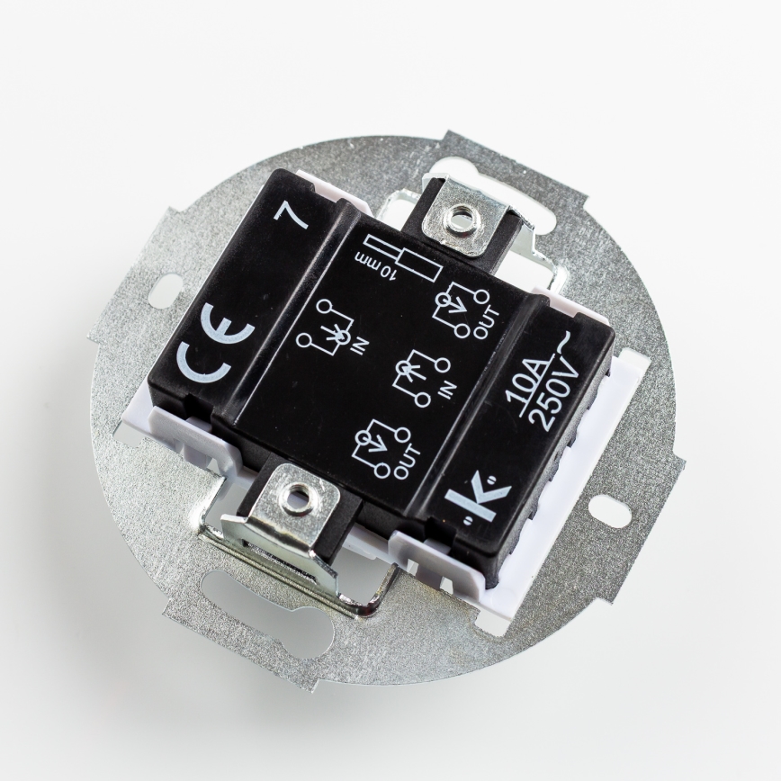 Kliklap - Retro kruis-schakelaar zonder frame nr. 7 groen