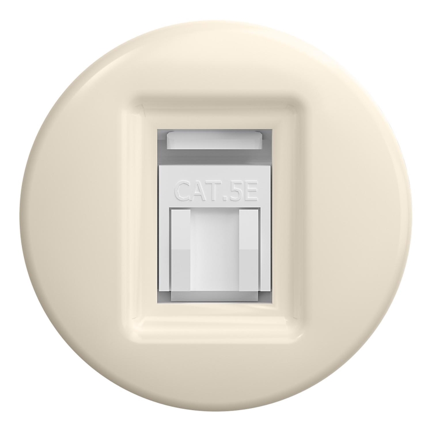 Kliklap - Retro netwerkdoos zonder afdekraam, beige