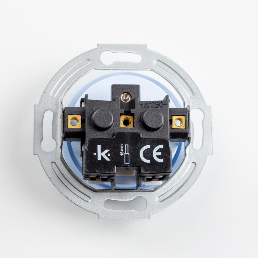 Kliklap - Retro stopcontact zonder afdekraam 230V, blauw