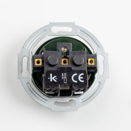 Kliklap - Retro stopcontact zonder afdekraam 230V groen