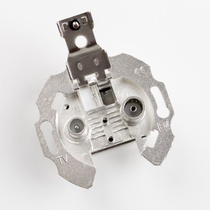 Kliklap - Retro TV/R eindaansluiting (eind), zonder afdekraam, keramisch wit