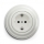 Kliklap - Retro-wandcontactdoos met afdekraam SCHUKO 230V/16A wit