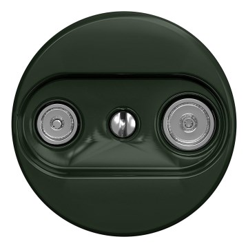 Kliklap - Retro wandcontactdoos TV+R (doorverbonden) zonder frame groen