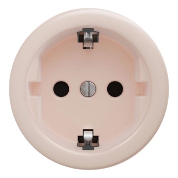 Kliklap - Retro wandcontactdoos voor thuis, zonder afdekraam, SCHUKO 230V/16A, oudroze