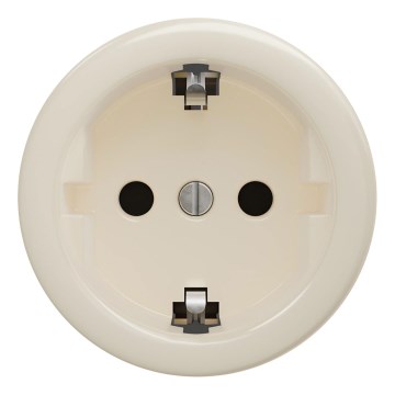 Kliklap - Retro wandcontactdoos zonder afdekraam SCHUKO 230V/16A beige