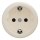 Kliklap - Retro wandcontactdoos zonder afdekraam SCHUKO 230V/16A beige