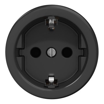 Kliklap - Retro wandcontactdoos zonder afdekraam SCHUKO 230V/16A zwart