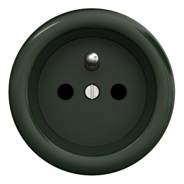 Kliklap - Retro wandcontactdoos zonder frame 230V groen