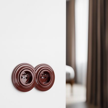 Kliklap - Retrolijst, bruine rand