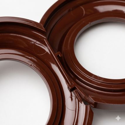 Kliklap - Retrolijst, bruine rand