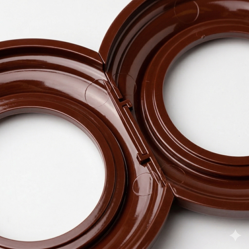 Kliklap - Retrolijst, bruine rand