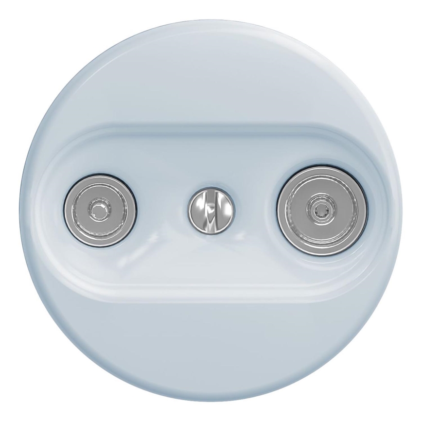 Kliklap - Vintage abonneecontactdoos TV+R (continuous) blauw