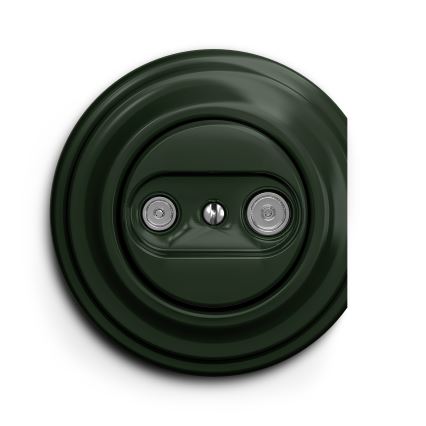 Kliklap - Vintage abonneecontactdoos TV+R (continuous) groen