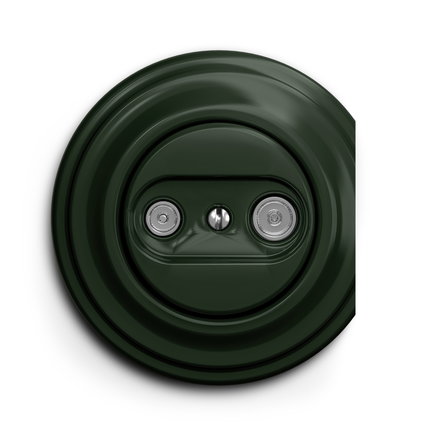Kliklap - Vintage abonneecontactdoos TV+R (continuous) groen