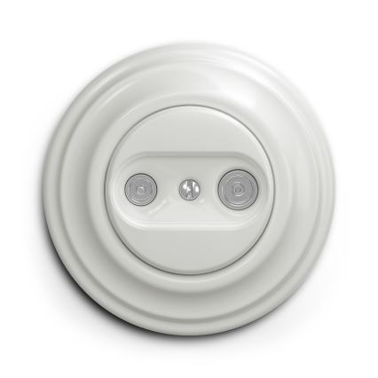 Kliklap - Vintage abonneecontactdoos TV+R (continuous) wit
