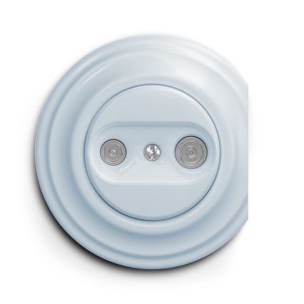 Kliklap - Vintage abonneecontactdoos TV+R (terminal) blauw