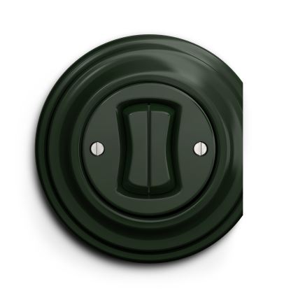 Kliklap - Vintage dubbele drukknopschakelaar groen