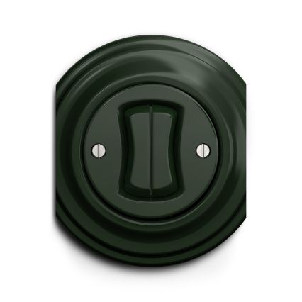 Kliklap - Vintage dubbele drukknopschakelaar groen