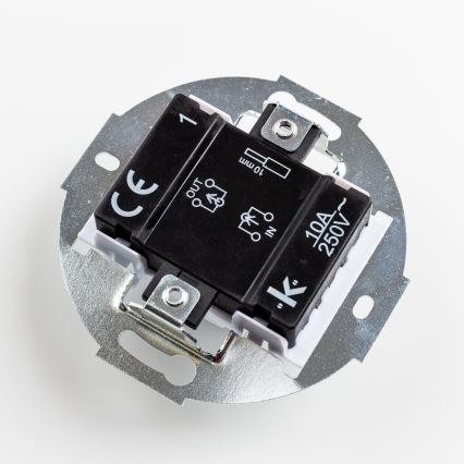 Kliklap - Vintage enkelpolige schakelaar zonder frame nr. 1 zwart