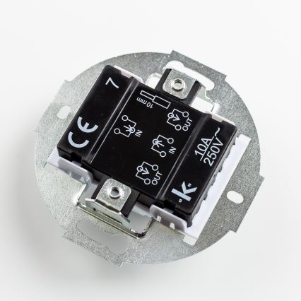 Kliklap - Vintage kruisschakelaar zonder frame nr. 7 zonder frame bruin