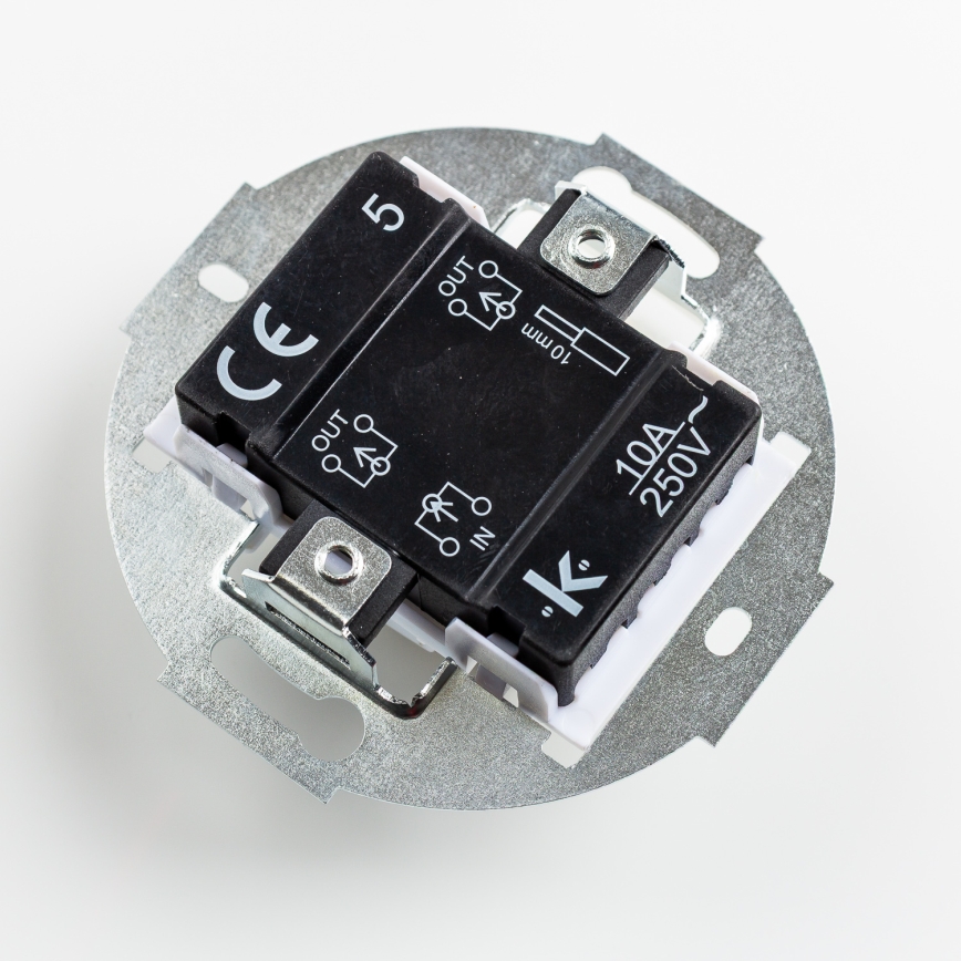 Kliklap - Vintage seriële schakelaar zonder frame Nr. 5 antraciet