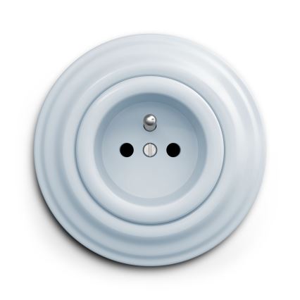 Kliklap - Vintage stopcontact 230V blauw