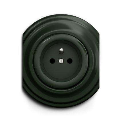 Kliklap - Vintage stopcontact 230V groen