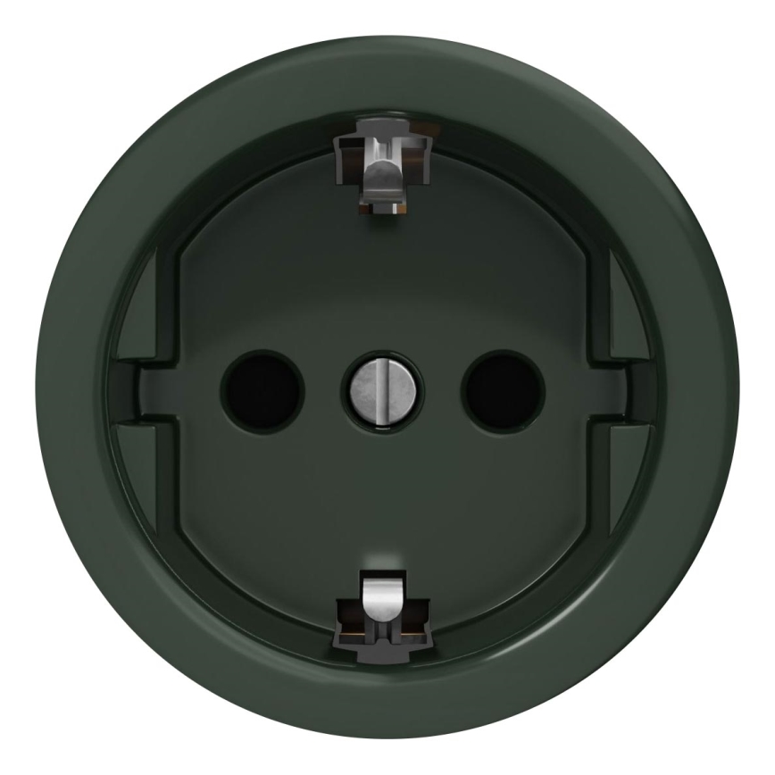 Kliklap - Vintage stopcontact zonder frame SCHUKO 230V/16A groen
