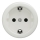 Kliklap - Vintage stopcontact zonder frame SCHUKO 230V/16A wit