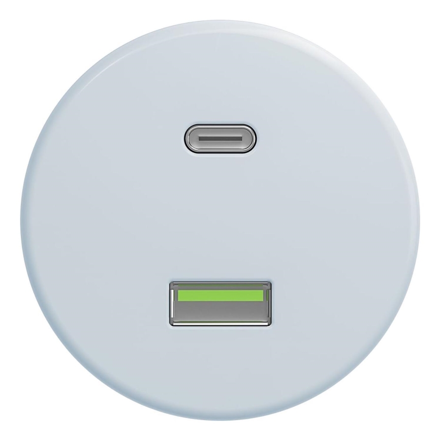 Kliklap - Vintage USB-aansluiting A+C blauw