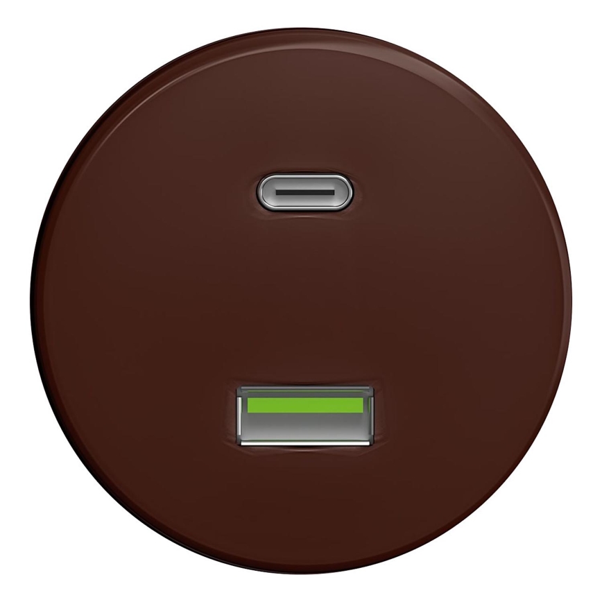 Kliklap - Vintage USB-aansluiting A+C bruin