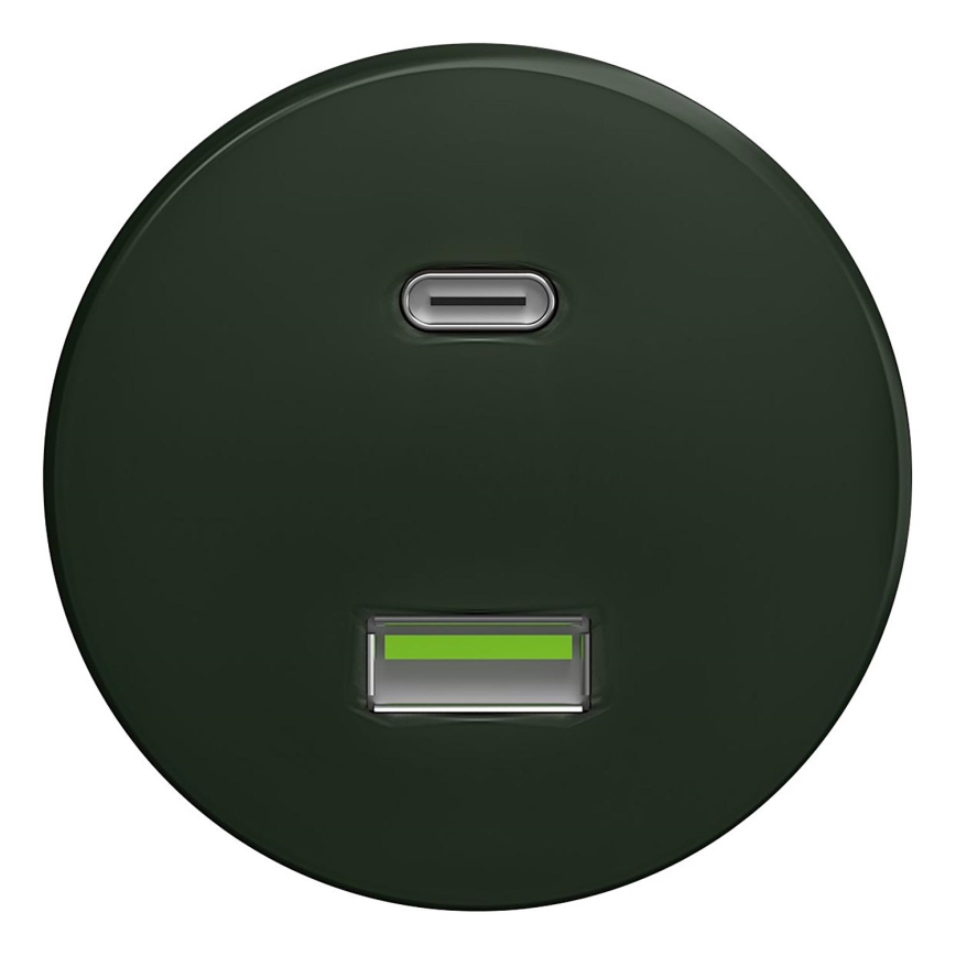 Kliklap - Vintage USB-aansluiting A+C groen