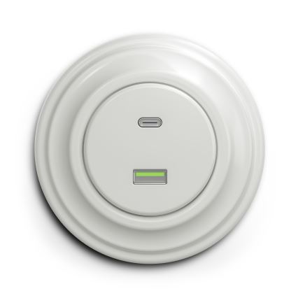 Kliklap - Vintage USB-aansluiting A+C wit