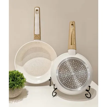 Koekenpan BIANCO 24 cm, crème/bruin