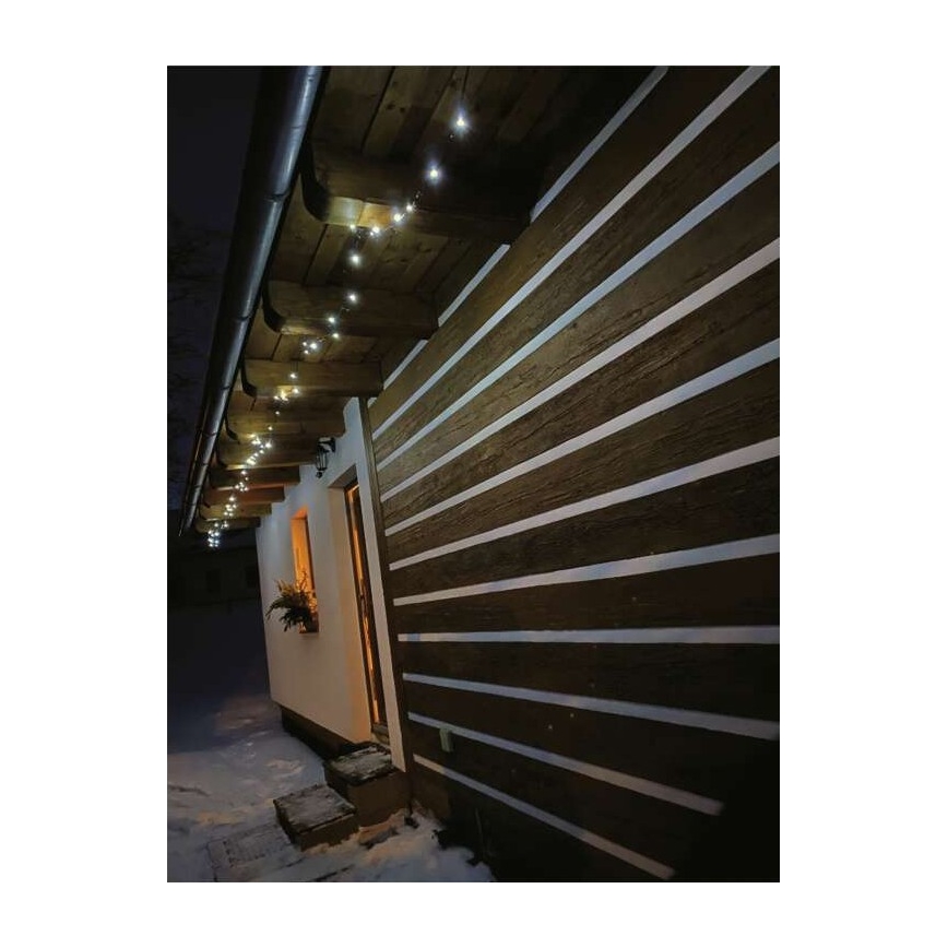 Koel Wit LED Kerst buitenketting 500x LED / 55m IP44