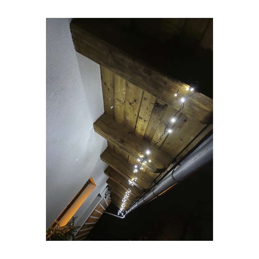 Koel Wit LED Kerst buitenketting 500x LED / 55m IP44