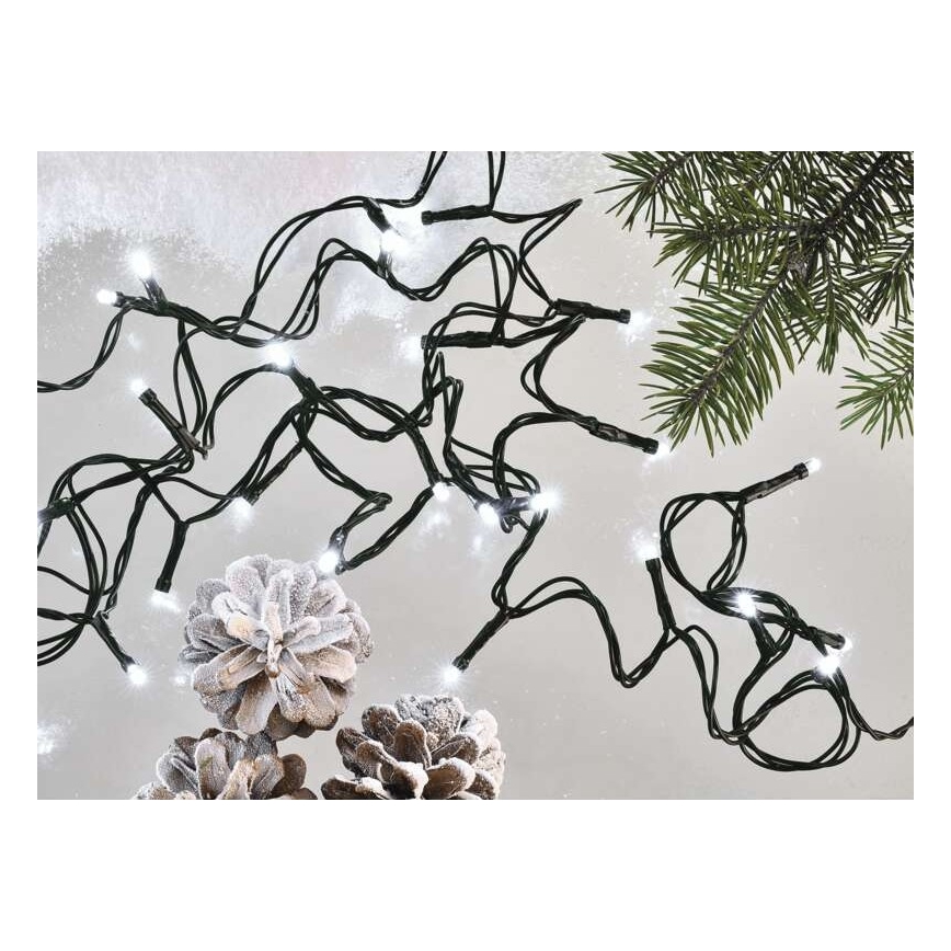Koel Wit LED Kerst buitenketting 80x LED / 13m IP44