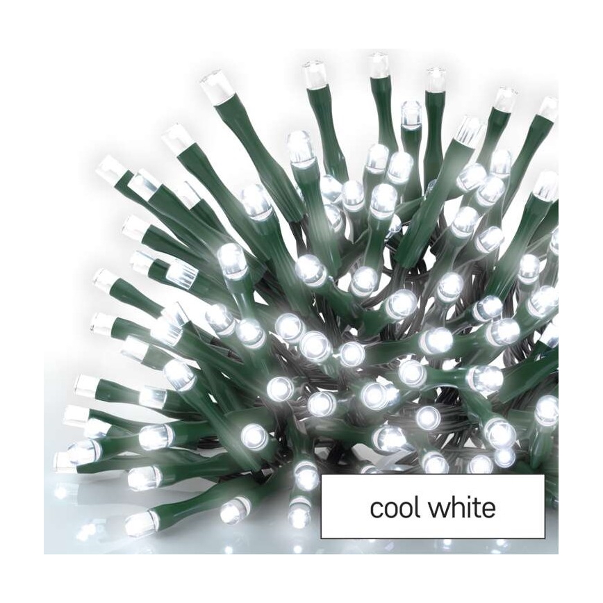 Koel Wit LED Kerst buitenketting 80x LED / 13m IP44