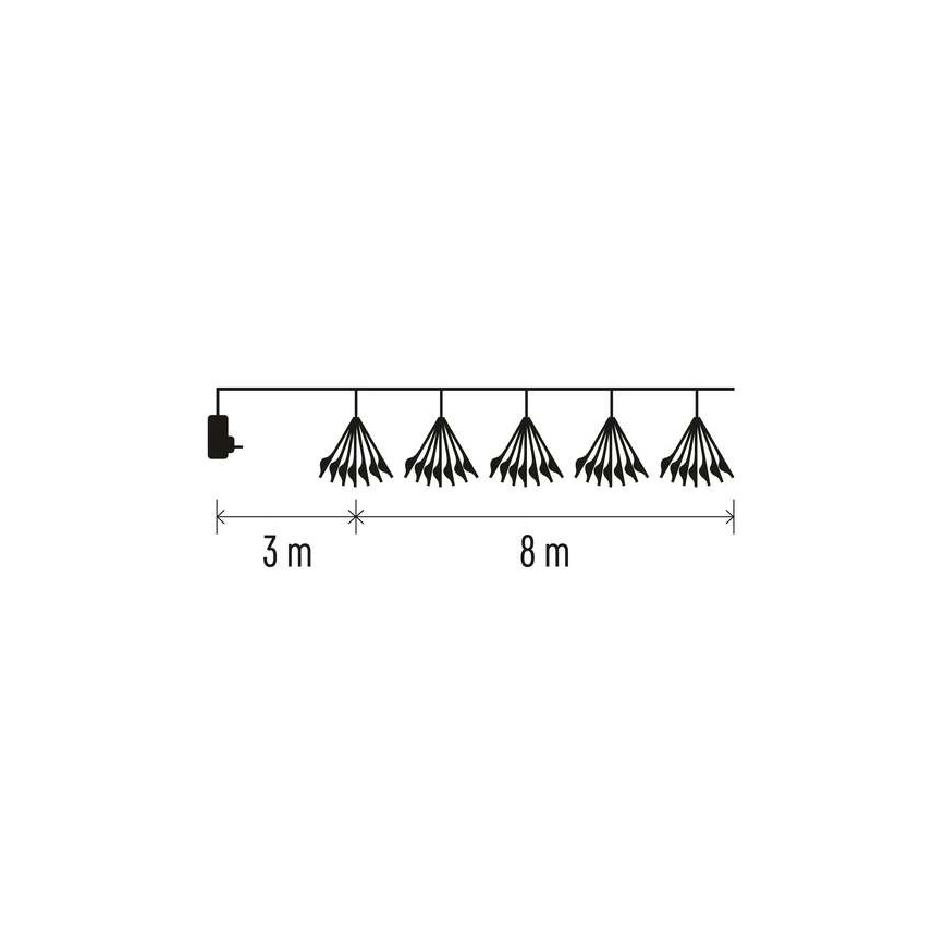 Koel wit LED kerstketting 450x LED / 11m