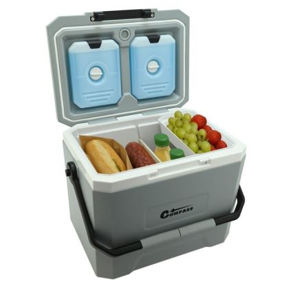 Koelbox met koelelement, 16 l, grijs
