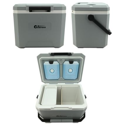 Koelbox met koelelement, 16 l, grijs