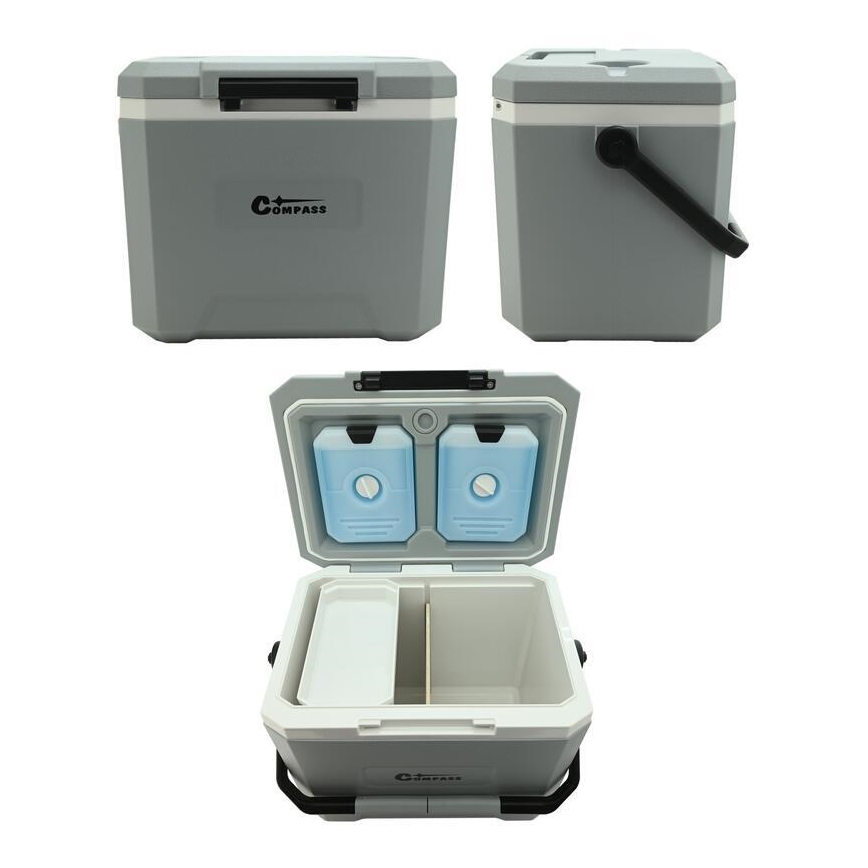 Koelbox met koelelement, 16 l, grijs