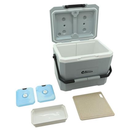 Koelbox met koelelement, 16 l, grijs