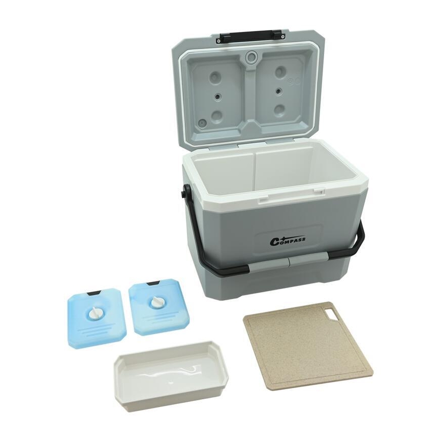Koelbox met koelelement, 16 l, grijs