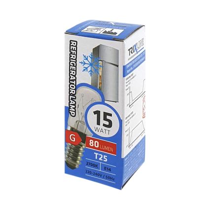 Koelkast lampje T25 E14/15W/230V 2700K